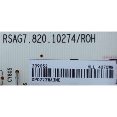 FUENTE DE PODER PARA TV HISENSE / NUMERO DE PARTE 309052 / RSAG7.820.10274/ROH / HLL-4070WR / CQC13134095636 / E166702 / PANEL HD750Y3U71-T0LA\S0\GM\ROH / DISPLAY HV750QUB-F91 / MODELOS 75U6H - Imagen 3